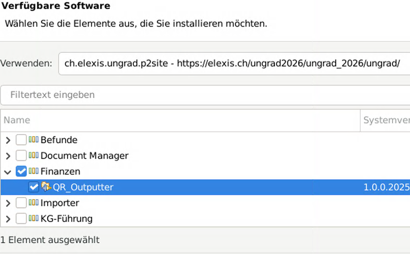 Qr-Outputter Installation