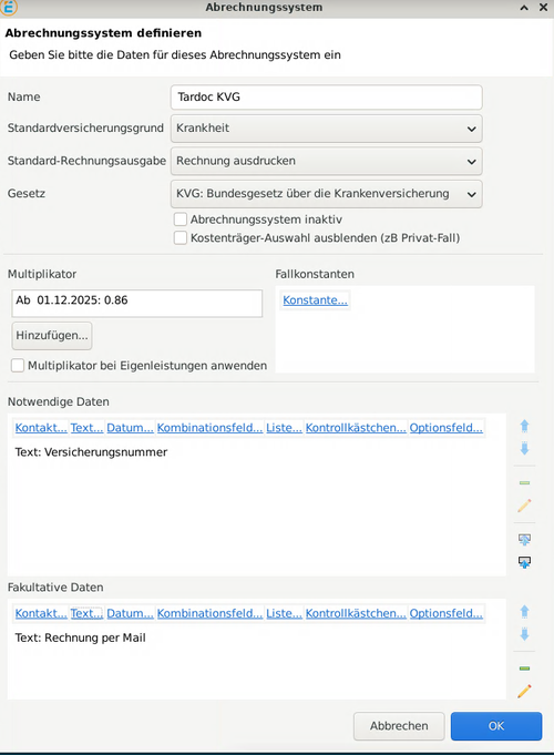 Rechnung per Mail, Abrechnungssystem